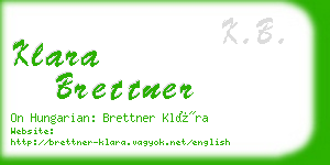 klara brettner business card